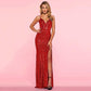Robe dos nu à paillettes sexy pour femme européenne et américaine