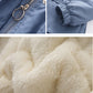 Petit manteau épais rembourré en velours pour femme