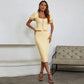 Robe élégante à volants style bandage européen