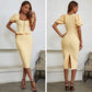 Robe élégante à volants style bandage européen