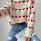Loose Heart Jacquard Pullover