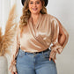 Women's V-neck Chiffon Shirt Loose Drooping Long Sleeve