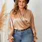 Women's V-neck Chiffon Shirt Loose Drooping Long Sleeve