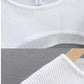 T-shirt à col rond et manches longues assorti de couleur pure