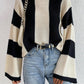 Women's Round Neck Striped Knitted Sweater