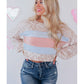 Contrast Color Top Women's Leopard Print Round Neck Long Sleeve