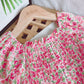 Chiffon Floral Top And Wide Leg Pants Two-piece Suit