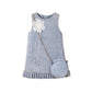 Girl's Sleeveless 3D Floral Denim Dress