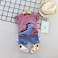 Baby Short-sleeved Cartoon Cotton Dinosaur Two-piece Suit