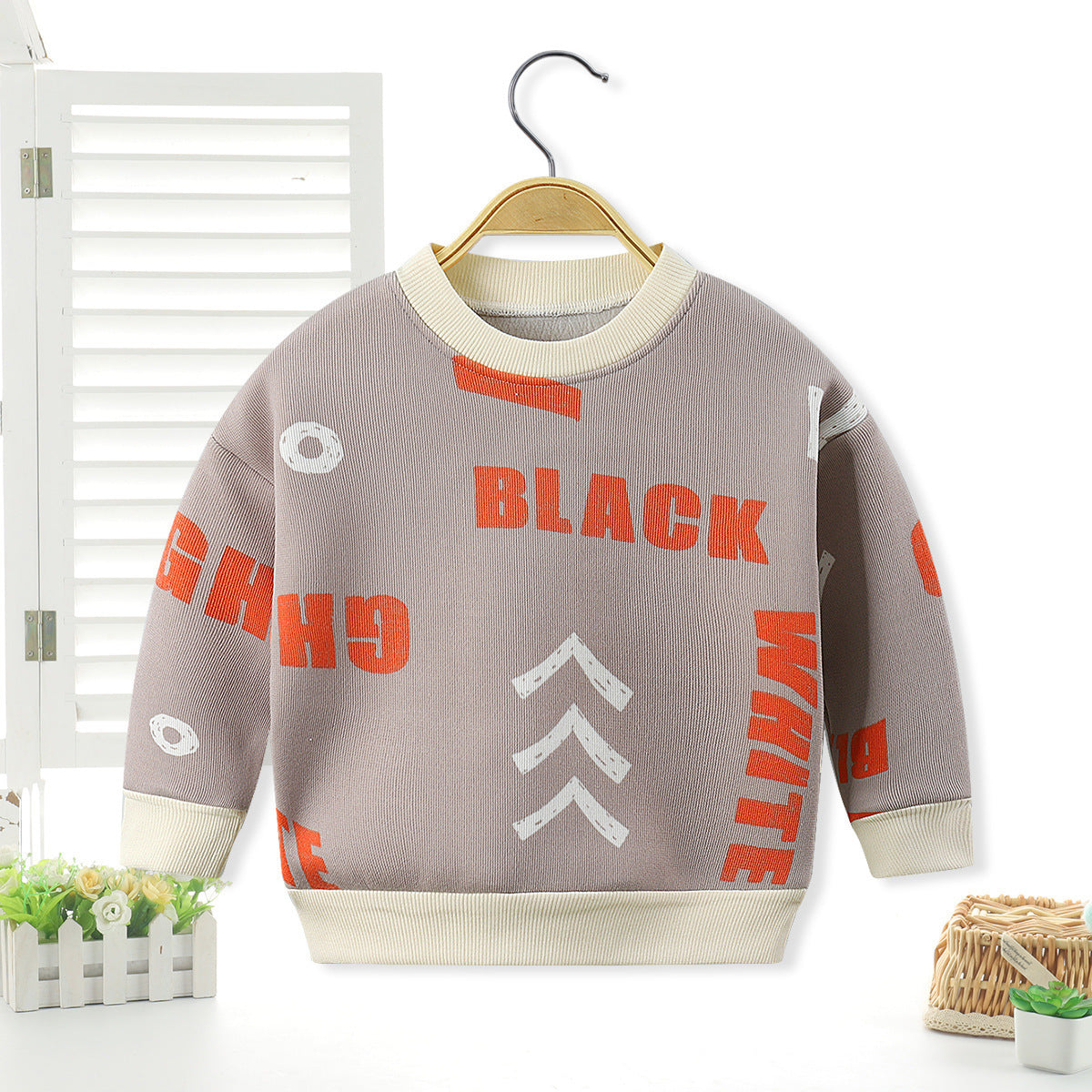 Winter long-sleeved pullover baby warm polar fleece top
