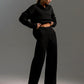 Knitted Pullover Wide Leg Trousers Two-piece Set