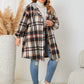 Autumn And Winter New Women's Clothing Plus-sized Plaid Hooded Mid-length Coat