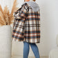 Autumn And Winter New Women's Clothing Plus-sized Plaid Hooded Mid-length Coat