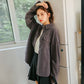 Retro Hong Kong style shirt vest women cotton corduroy