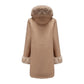 Women's Cotton-padded Coat Detachable Fur Collar Mid-length Long Sleeve Parka
