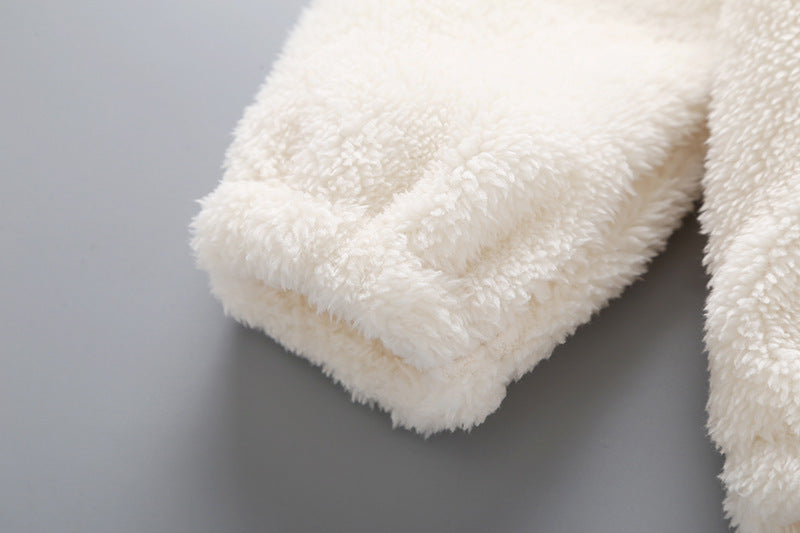 Barboteuse en peluche pour bébé, pull une pièce mignon pour tout-petit, barboteuse d'automne et d'hiver