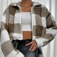 Women's Woolen Plaid Coat Autumn And Winter