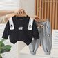 Spring And Autumn Children Sweater Pants Suit