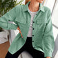 Corduroy Shirt Lapel Long Sleeve Loose