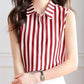 Simple Graceful Chiffon Women's Striped Vest Shirt