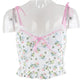 Small Floral Lace Stitching Lace Vest