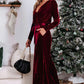 Women's Solid Color Fashion Elegant Velvet Jumpsuit