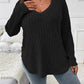 Fashion V-neck Long-sleeved T-shirt For Women