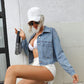 Amazon Cross-border Women's Clothing Loose Short Denim Coat