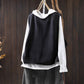 Retro Casual Round Neck Pullover Knitted Cotton Vest