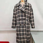 Long Double-breasted Cashmere Coat With Suit Collar