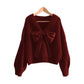 Fashion Bowknot Knitted Sweater For Women