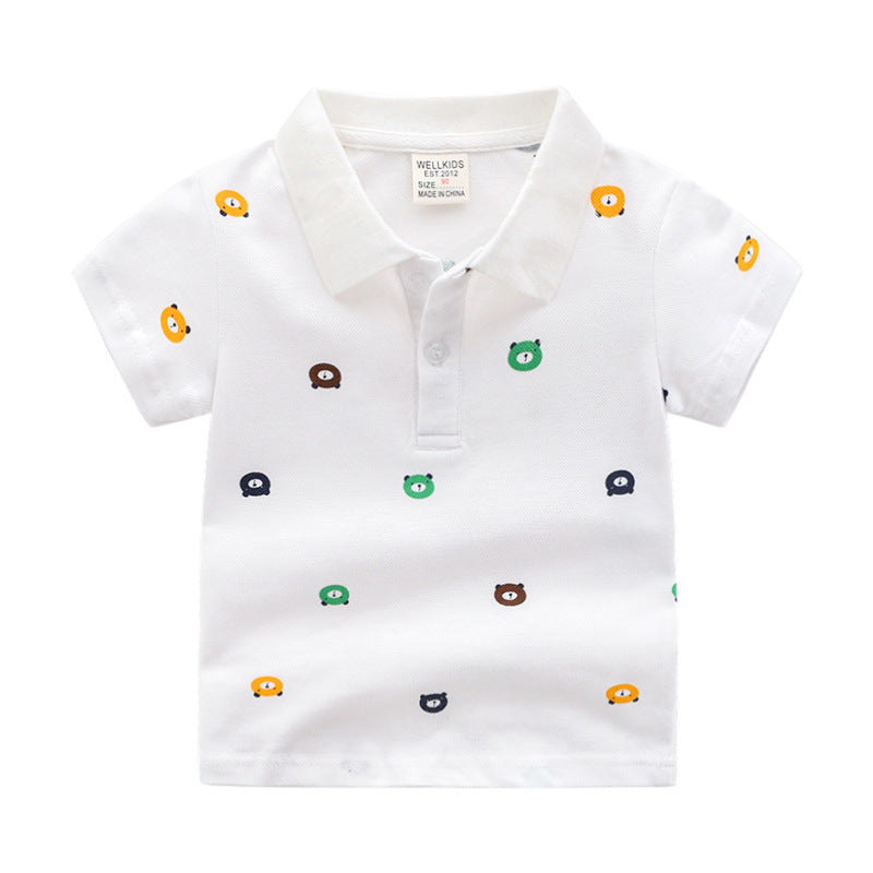 Polo à manches courtes pour enfants avec motif dessin animé