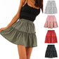 Printed pleated polka dot skirt
