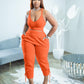 Women's Fashion Camisole Solid Color Pants Casual Set