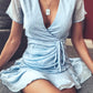 Pleated tie dress