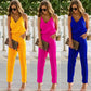 Summer New Ladies Solid Color Jumpsuit