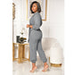 long sleeve V-neck Jumpsuit