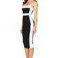 High waist fashion suspender dress