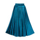Gold velvet pleated skirt
