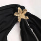 Slant-shoulder Metal-embellished Slimming Sexy Womens Outfit
