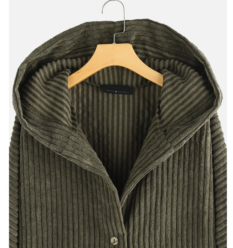 New Style Loose Plus Size Retro Corduroy Coat