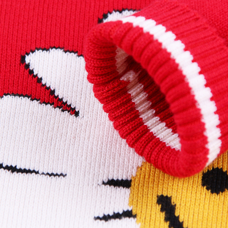 Children's smiley knitted sweater