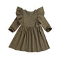 Girls lace long sleeve dress princess dress