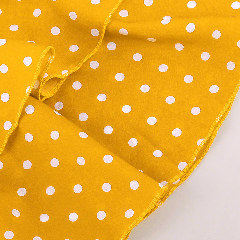 European and American Girls Western Style Polka Dot Dress