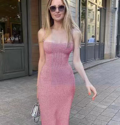New Women's Summer Bare Back Tied Dress