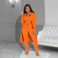 Costume trois pièces de couleur unie pour femme