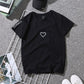 Embroidery Love Summer New Letters All-match Short Sleeve