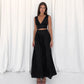 Ensemble deux pièces pour femme, robe trapèze taille haute avec gilet