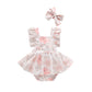 Girls Fashion Flower One-piece Romper