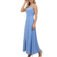 Elegant Solid-color Split Maxi Slip Dress
